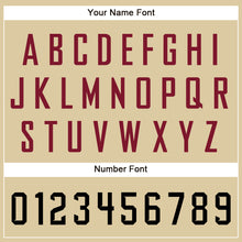 Load image into Gallery viewer, Custom Sand Black-Crimson Authentic Baseball Jersey