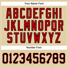 Load image into Gallery viewer, Custom Sand Black-Red Authentic Baseball Jersey