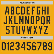 Load image into Gallery viewer, Custom Gold Black-Red Authentic Baseball Jersey