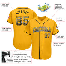 Load image into Gallery viewer, Custom Gold Black-White Authentic Drift Fashion Baseball Jersey