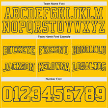 Load image into Gallery viewer, Custom Gold Gold-Navy Authentic Throwback Basketball Shorts