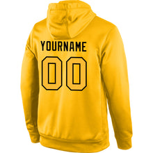 Load image into Gallery viewer, Custom Stitched Gold Gold-Black Sports Pullover Sweatshirt Hoodie