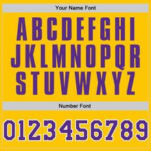 Load image into Gallery viewer, Custom Stitched Gold Purple-White Sports Pullover Sweatshirt Hoodie