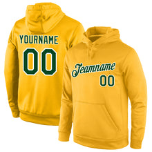Load image into Gallery viewer, Custom Stitched Gold Green-White Sports Pullover Sweatshirt Hoodie