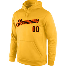 Load image into Gallery viewer, Custom Stitched Gold Brown-Orange Sports Pullover Sweatshirt Hoodie