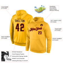 Load image into Gallery viewer, Custom Stitched Gold Brown-Orange Sports Pullover Sweatshirt Hoodie