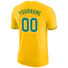 Load image into Gallery viewer, Custom Gold Kelly Green-White Performance T-Shirt