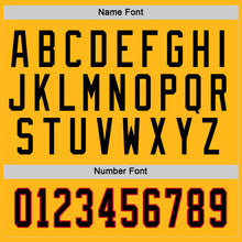 Load image into Gallery viewer, Custom Gold Black-Red Hockey Jersey