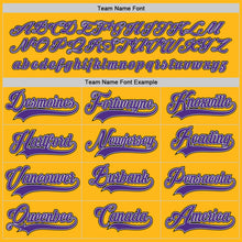 Load image into Gallery viewer, Custom Gold Purple-Gray Hockey Jersey