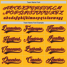 Load image into Gallery viewer, Custom Gold Brown-Orange Hockey Jersey