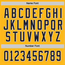 Load image into Gallery viewer, Custom Gold Navy-Gray Hockey Jersey