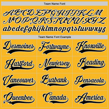 Load image into Gallery viewer, Custom Gold Black-White Authentic Baseball Jersey