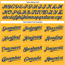 Load image into Gallery viewer, Custom Gold Royal Authentic Baseball Jersey