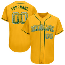 Load image into Gallery viewer, Custom Gold Green-White Authentic Drift Fashion Baseball Jersey