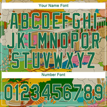 Load image into Gallery viewer, Custom Gold Kelly Green-Cream 3D Pattern Design Train Authentic Baseball Jersey