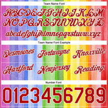 Load image into Gallery viewer, Custom Gold Red-White 3D Pattern Design Rainbow Authentic Basketball Shorts