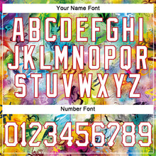 Load image into Gallery viewer, Custom Scratch Graffiti Pattern White-Red 3D Authentic Basketball Jersey