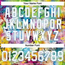 Load image into Gallery viewer, Custom Scratch Graffiti Pattern White-Light Blue 3D Authentic Basketball Jersey