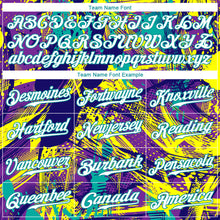 Load image into Gallery viewer, Custom Graffiti Abstract Urban Pattern White-Teal 3D Authentic Baseball Jersey