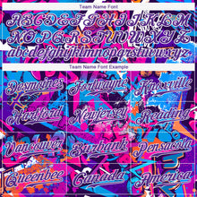 Load image into Gallery viewer, Custom Stitched Graffiti Pattern Purple-White 3D Sports Pullover Sweatshirt Hoodie