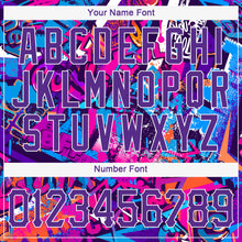 Load image into Gallery viewer, Custom Stitched Graffiti Pattern Purple-White 3D Sports Pullover Sweatshirt Hoodie