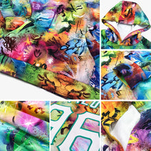 Load image into Gallery viewer, Custom Stitched Graffiti Pattern White-Kelly Green 3D Sports Pullover Sweatshirt Hoodie