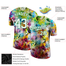 Load image into Gallery viewer, Custom Graffiti Pattern White-Kelly Green 3D Performance T-Shirt
