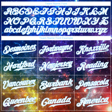 Load image into Gallery viewer, Custom Galactic White-Light Blue 3D Authentic Baseball Jersey