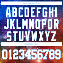 Load image into Gallery viewer, Custom Galactic White-Light Blue 3D Authentic Baseball Jersey