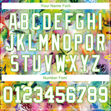 Load image into Gallery viewer, Custom Graffiti Pattern White-Neon Green 3D Authentic Throwback Football Jersey