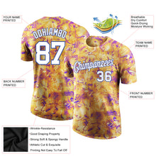 Load image into Gallery viewer, Custom Splashes Graffiti Pattern White-Royal 3D Performance T-Shirt