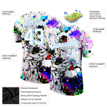 Load image into Gallery viewer, Custom Splashes Graffiti Pattern White-Light Blue 3D Performance T-Shirt