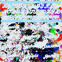 Load image into Gallery viewer, Custom Splashes Graffiti Pattern White-Light Blue 3D Performance T-Shirt