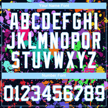 Load image into Gallery viewer, Custom Stitched Splashes Graffiti Pattern White-Light Blue 3D Sports Pullover Sweatshirt Hoodie