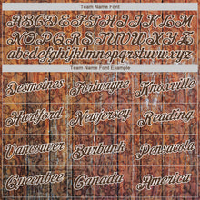 Load image into Gallery viewer, Custom Graffiti Pattern Brown-White 3D Wood Authentic Baseball Jersey