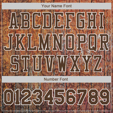 Load image into Gallery viewer, Custom Graffiti Pattern Brown-White 3D Wood Authentic Baseball Jersey