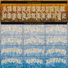 Load image into Gallery viewer, Custom Graffiti Pattern Gold-White 3D Chicano Authentic Baseball Jersey