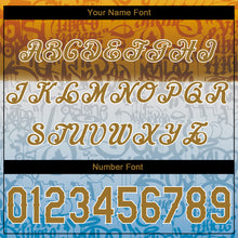 Load image into Gallery viewer, Custom Graffiti Pattern Gold-White 3D Chicano Authentic Baseball Jersey