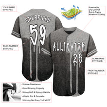 Load image into Gallery viewer, Custom Graffiti Pattern White-Gray 3D Picaxao Authentic Baseball Jersey