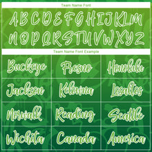 Load image into Gallery viewer, Custom Graffiti Pattern Green-White 3D Green Authentic Baseball Jersey