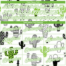 Load image into Gallery viewer, Custom Stitched Graffiti Pattern Neon Green-White 3D Cactus Sports Pullover Sweatshirt Hoodie