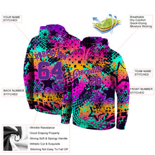 Load image into Gallery viewer, Custom Stitched Graffiti Pattern Purple-Pink 3D Sports Pullover Sweatshirt Hoodie