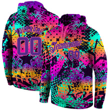 Load image into Gallery viewer, Custom Stitched Graffiti Pattern Purple-Pink 3D Sports Pullover Sweatshirt Hoodie