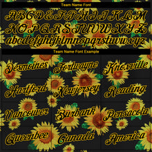 Load image into Gallery viewer, Custom Stitched Graffiti Pattern Black-Gold 3D Sunflowers Sports Pullover Sweatshirt Hoodie