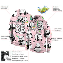 Load image into Gallery viewer, Custom Stitched Graffiti Pattern White-Black 3D Panda Sports Pullover Sweatshirt Hoodie