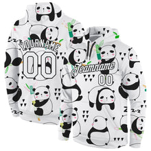 Load image into Gallery viewer, Custom Stitched Graffiti Pattern White-Black 3D Panda Sports Pullover Sweatshirt Hoodie