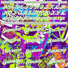 Load image into Gallery viewer, Custom Stitched Graffiti Pattern Neon Green-White 3D Sports Pullover Sweatshirt Hoodie