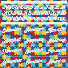 Load image into Gallery viewer, Custom Autism Awareness Puzzle Pieces Light Blue-White 3D Performance T-Shirt