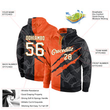 Load image into Gallery viewer, Custom Stitched Graffiti Pattern White-Old Gold 3D Sports Pullover Sweatshirt Hoodie