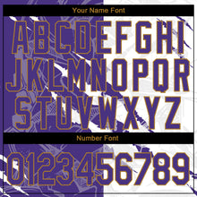 Load image into Gallery viewer, Custom Stitched Graffiti Pattern Purple-Old Gold 3D Sports Pullover Sweatshirt Hoodie